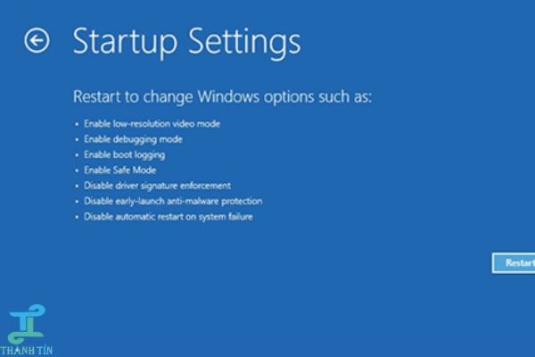 Khởi động máy ở chế độ Safe Mode sửa lỗi 0x00000709