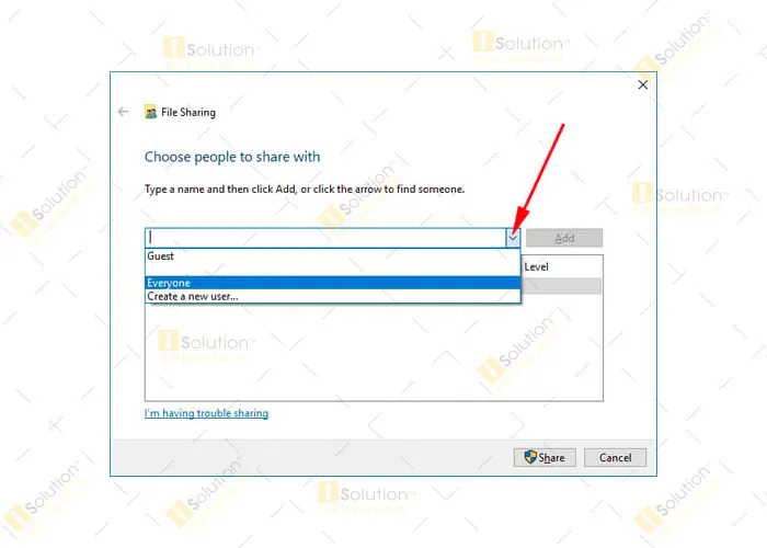 Cấu hình chia sẻ thư mục cho Everyone