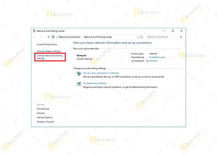 Cấu hình Network Discovery và File Sharing