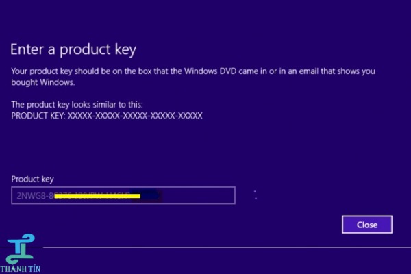 Kích hoạt Windows bản quyền bằng Product key