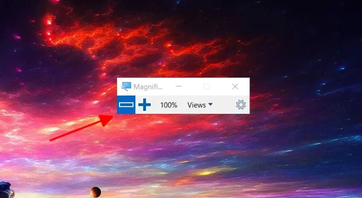 Điều chỉnh mức độ thu phóng linh hoạt thông qua phần mềm kính lúp mặc định