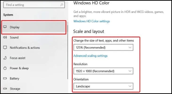 Tùy chỉnh tỷ lệ Scale và Layout để đồng bộ kích thước chữ và hình ảnh