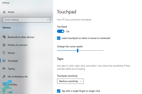 Kiểm tra cài đặt chuột cảm ứng
