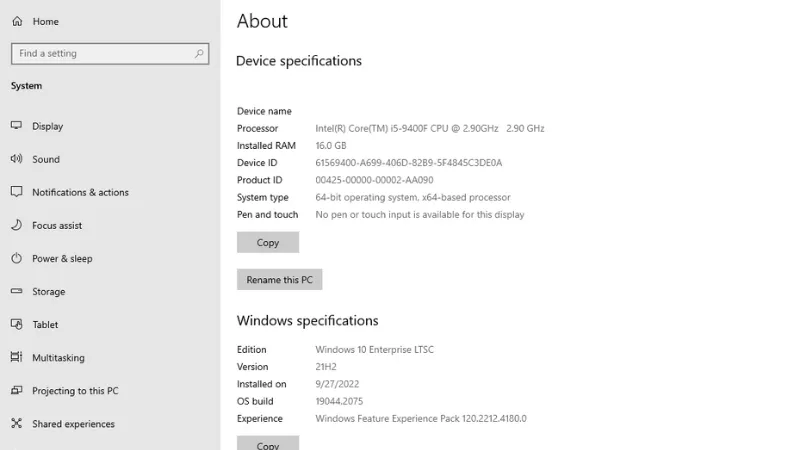 Kiá»ƒm tra Ä‘á»i mÃ¡y Laptop trong Settings - BÆ°á»›c 2