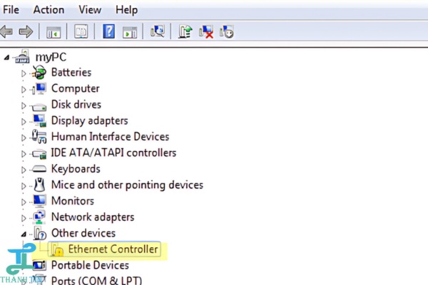 Kiểm tra driver để sửa lỗi ethernet controller