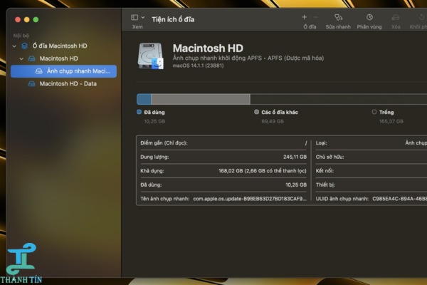 Kiểm tra dung lượng ổ đĩa trước khi cài Windows 10 cho Macbook Air