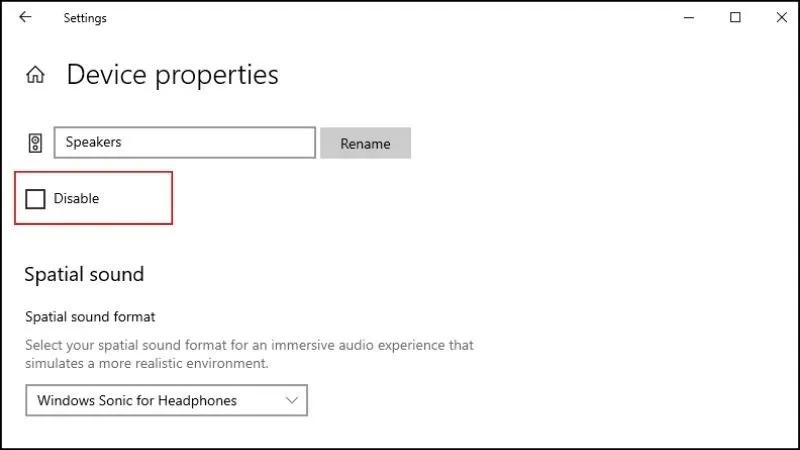 Thiết lập Playback Device mặc định