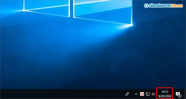 Kiểm tra kết quả hiển thị giờ 24 tiếng sau khi đã hoàn tất cài đặt