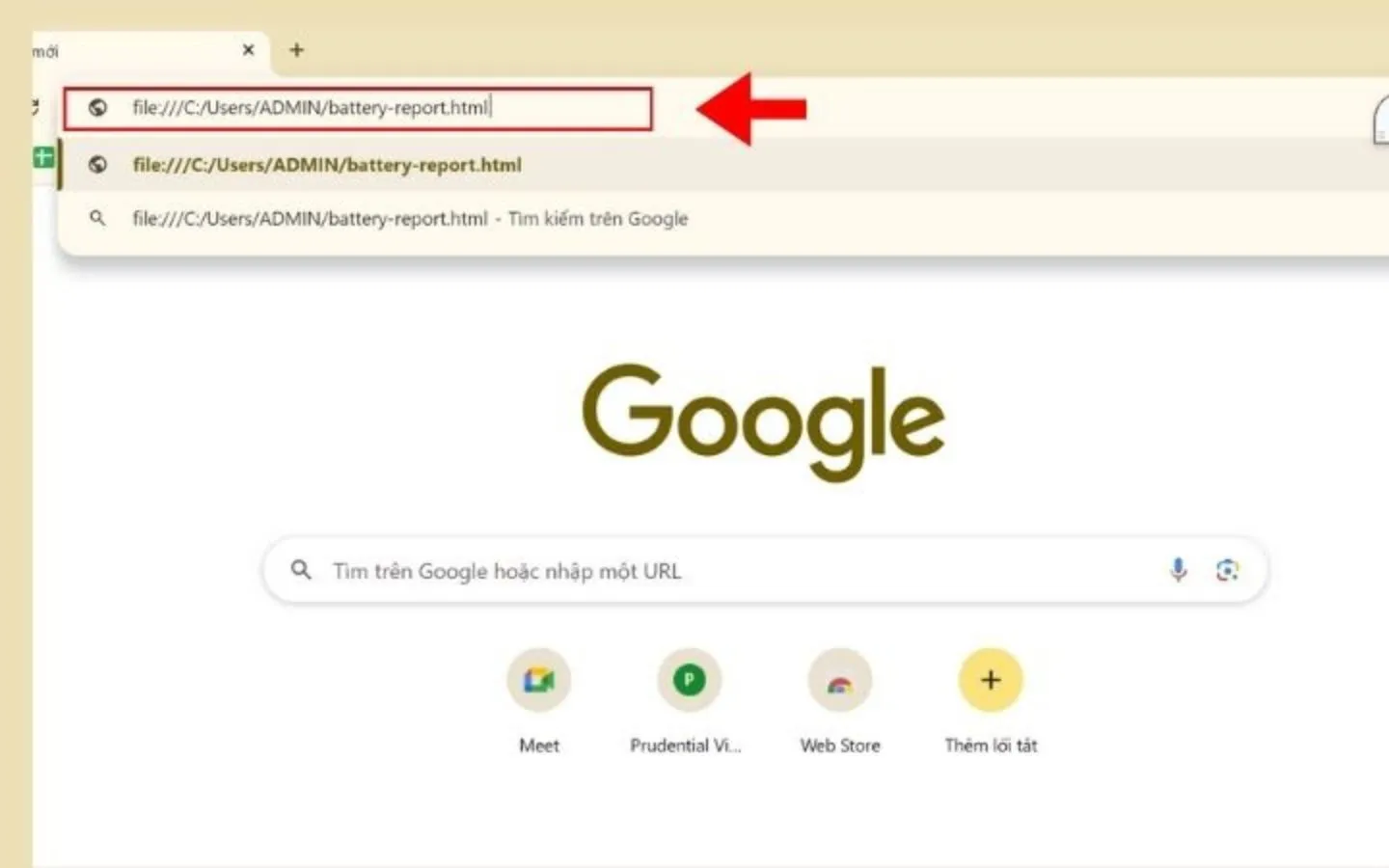 Mở file bằng trình duyệt web