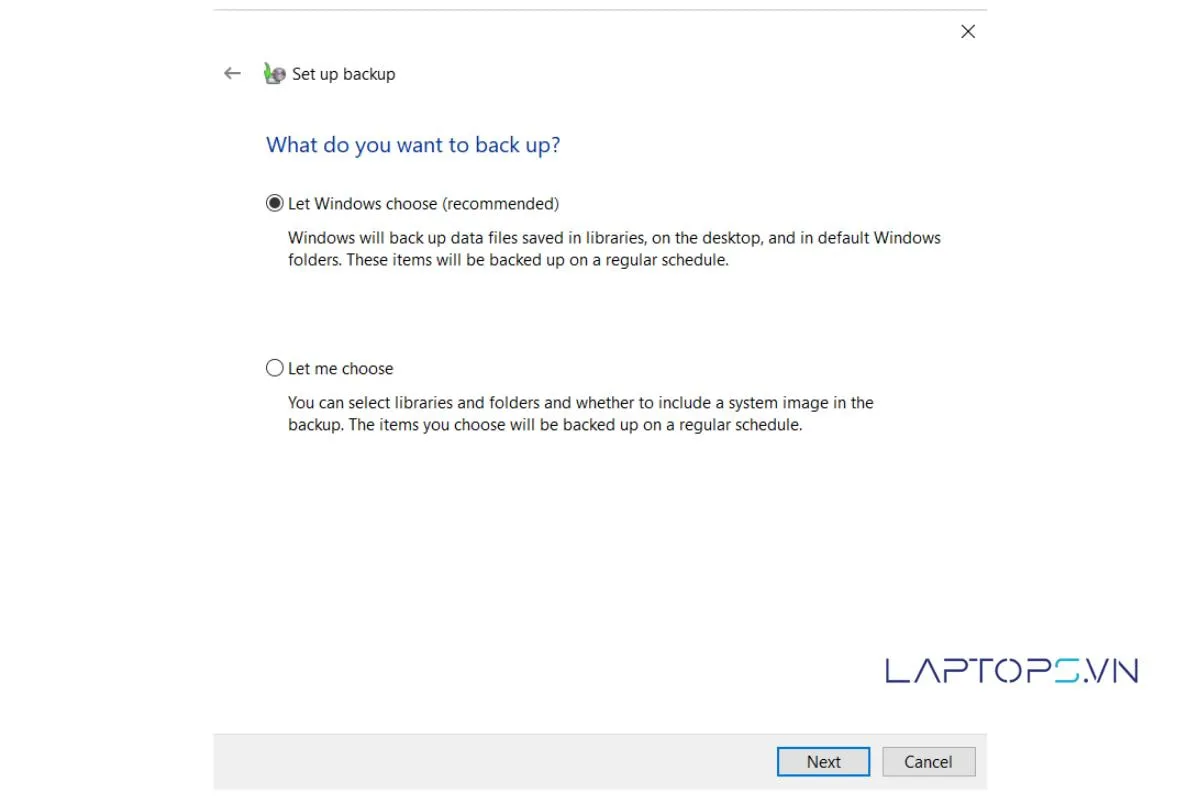 Kiểm tra và lựa chọn các file cần thiết để đưa vào danh sách sao lưu