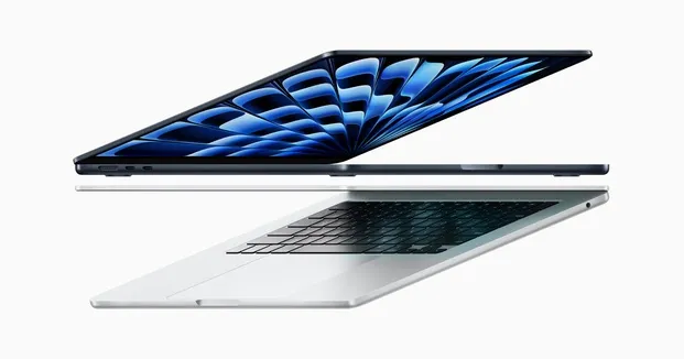 MacBook Air M2 với thiết kế vuông vắn hiện đại