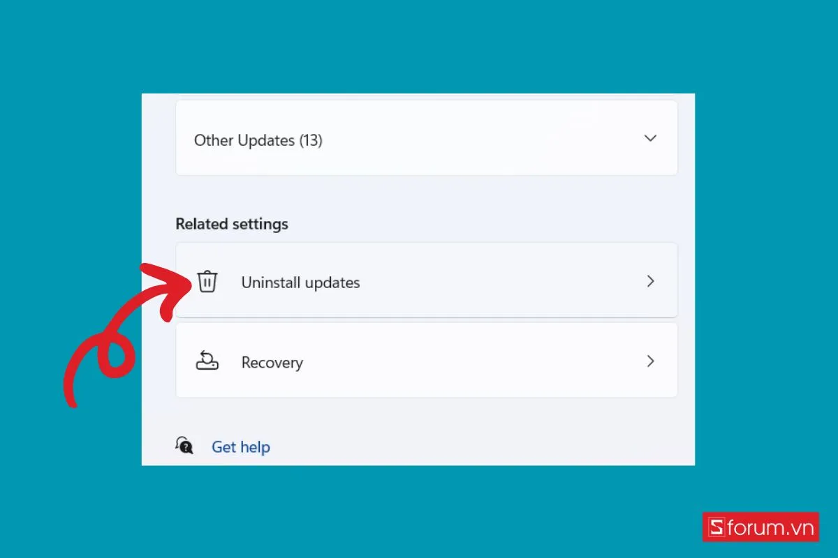 Xóa bản cập nhật phần mềm gần nhất bước 4 (Hình minh họa)