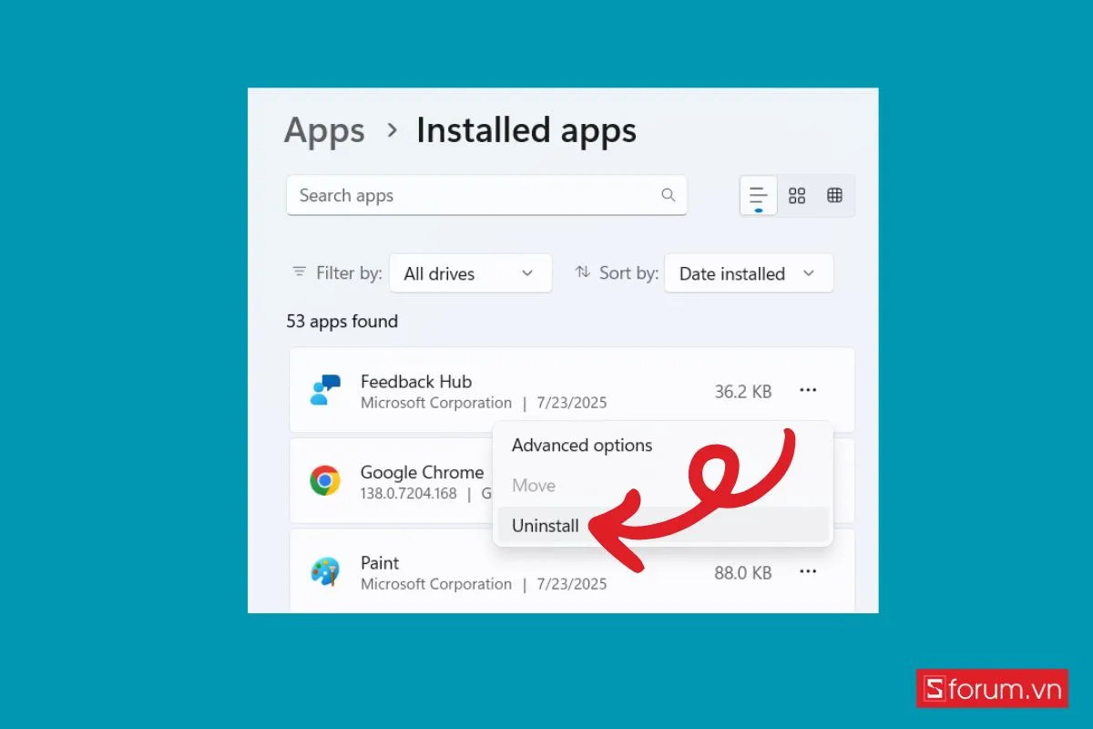 Cân nhắc gỡ bỏ những ứng dụng mới cài đặt bước 3 (Hình minh họa)
