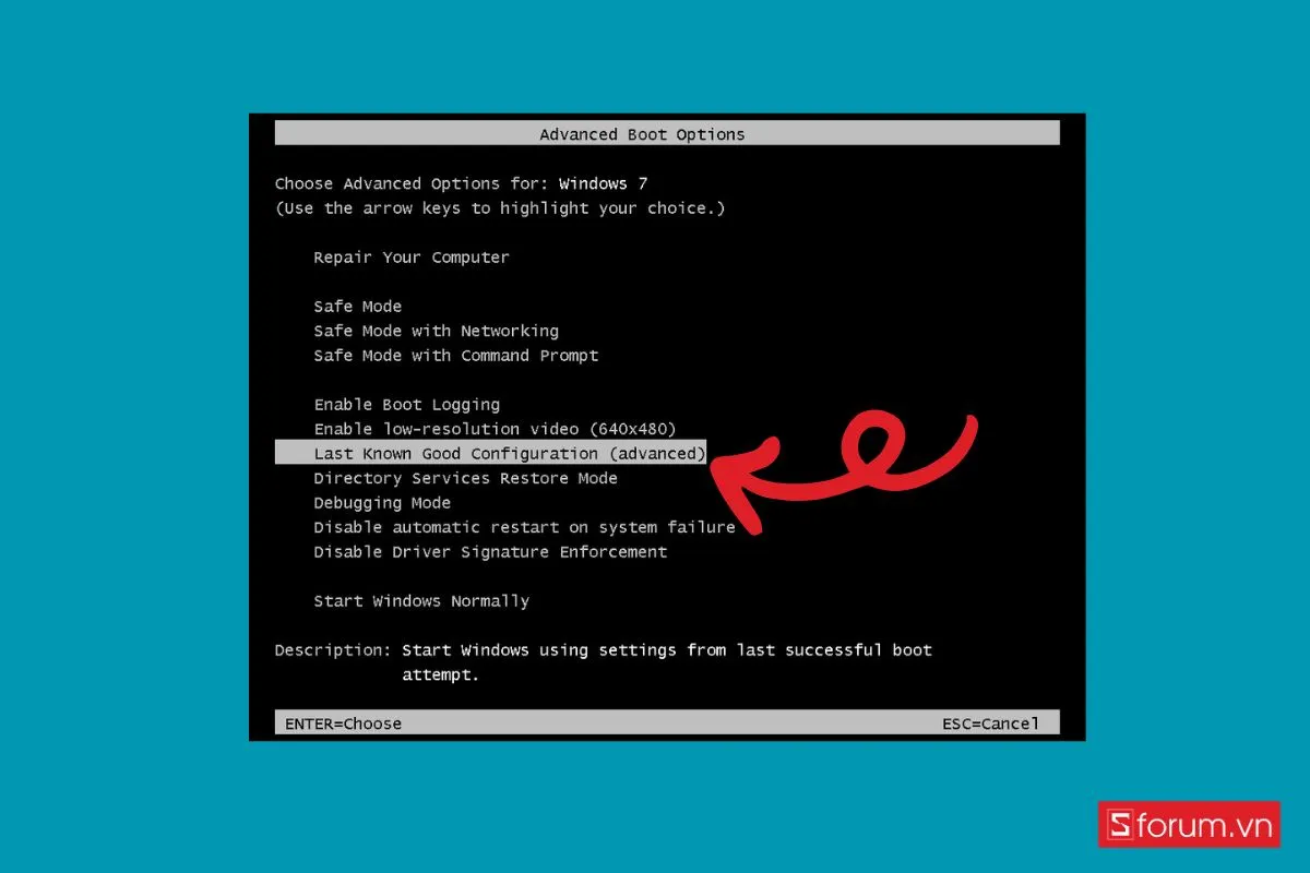 Sử dụng Advanced Boot Options để khắc phục sự cố bị treo Restarting bước 3 (Hình minh họa)