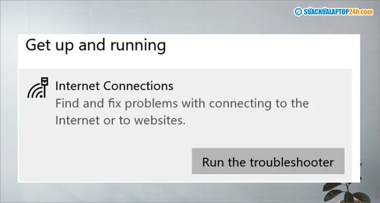 Nhấn Run the troubleshooter để bắt đầu quá trình sửa lỗi