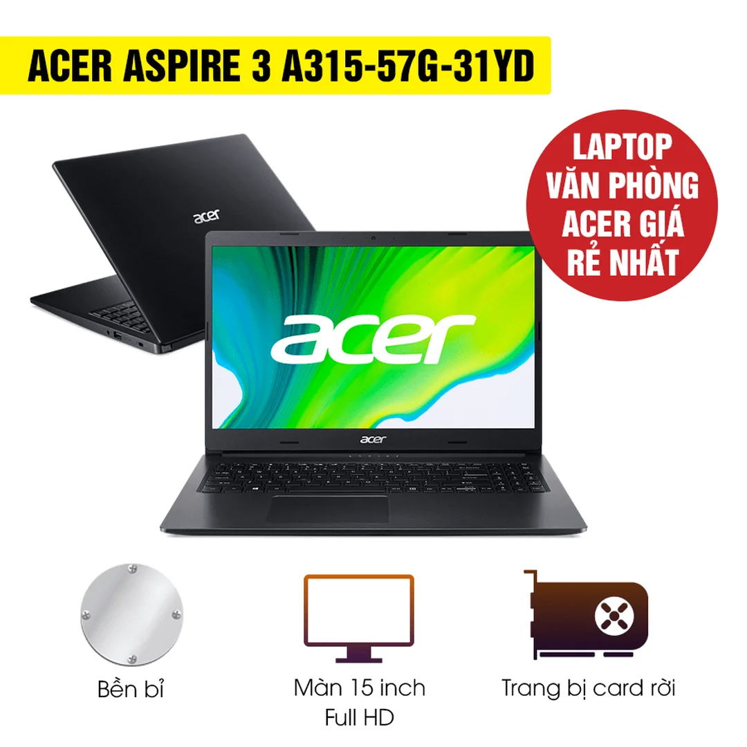 laptop tầm giá 15 triệu 2021 Acer Aspire 3 có card rời MX330