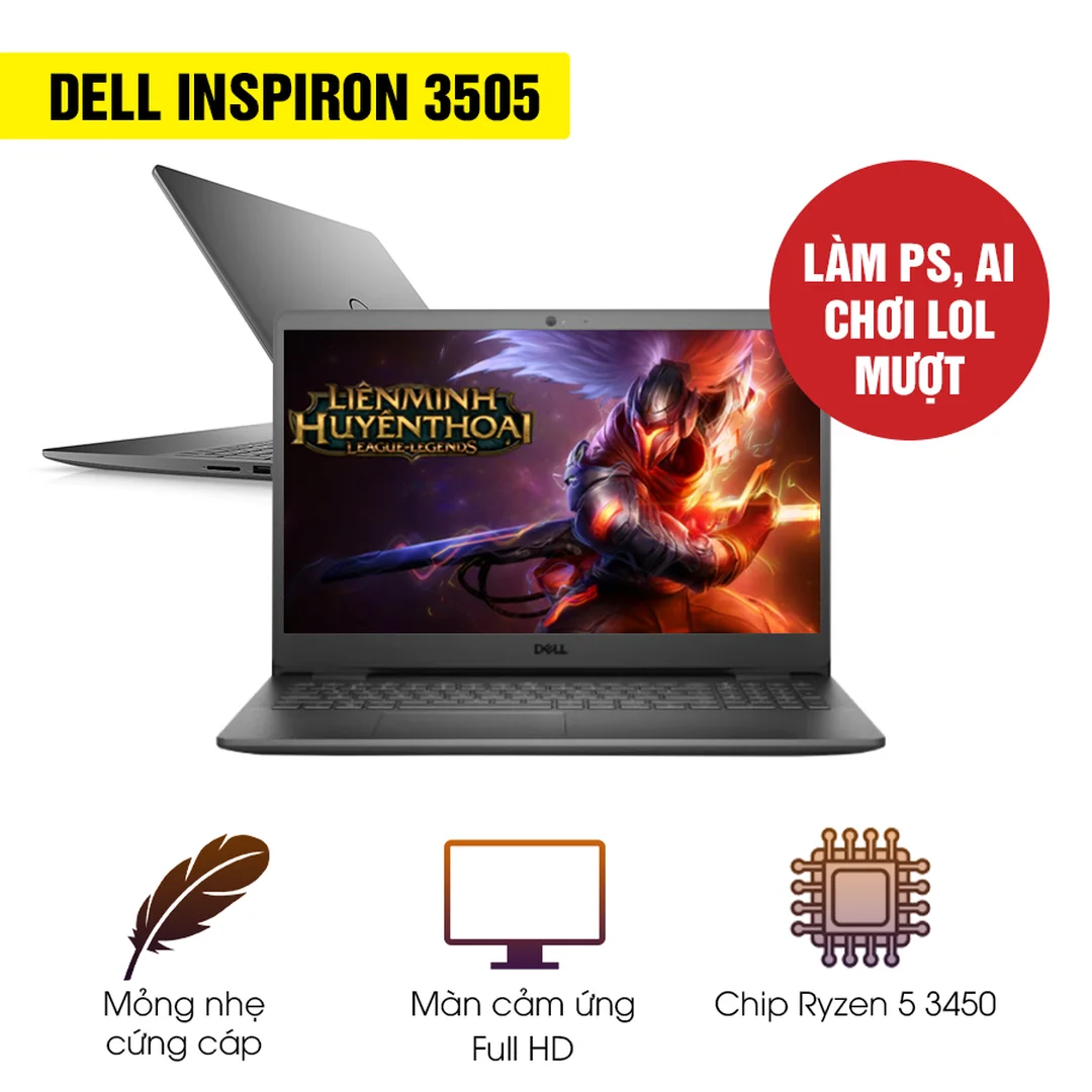 laptop tầm giá 15 triệu 2021 Dell Inspiron 3505 cần test pin và nhiệt