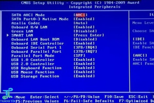 Màn hình báo lỗi BIOS không nhận ổ cứng