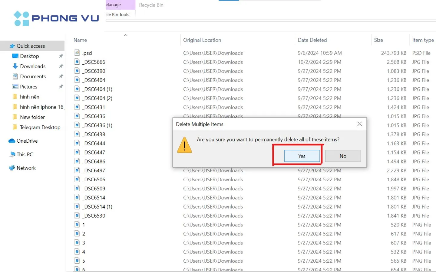 Dọn Recycle Bin giải phóng dung lượng ổ cứng