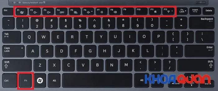 Nhấn tổ hợp phím Fn và các phím chức năng để kích hoạt mạng