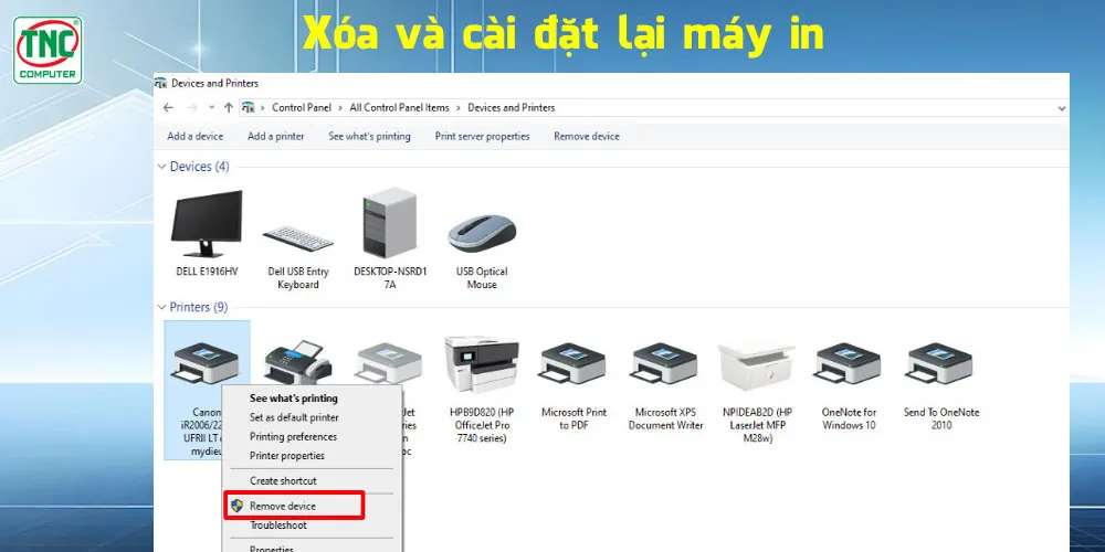 chá»¯a lá»—i mÃ¡y in offline