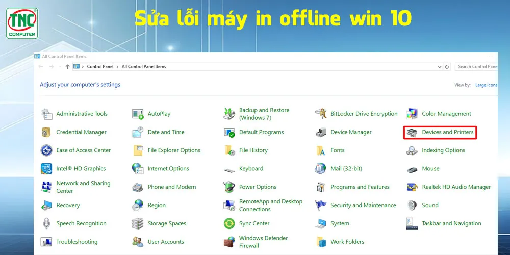 cÃ¡ch sá»­a lá»—i mÃ¡y in offline