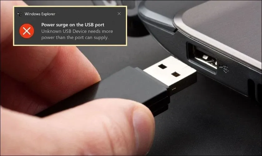 Máy không cấp đủ nguồn là nguyên nhân gây lỗi thường gặp