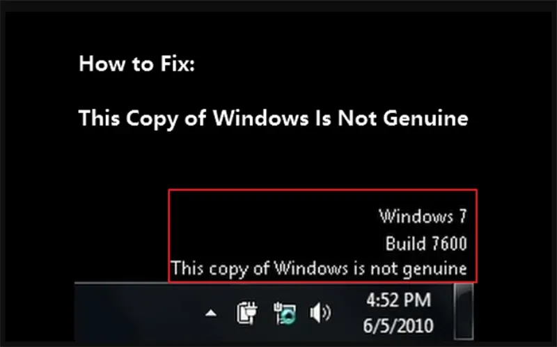 Lỗi Windows 7 Build 7601 This Copy Of Windows Is Not Genuine (6)