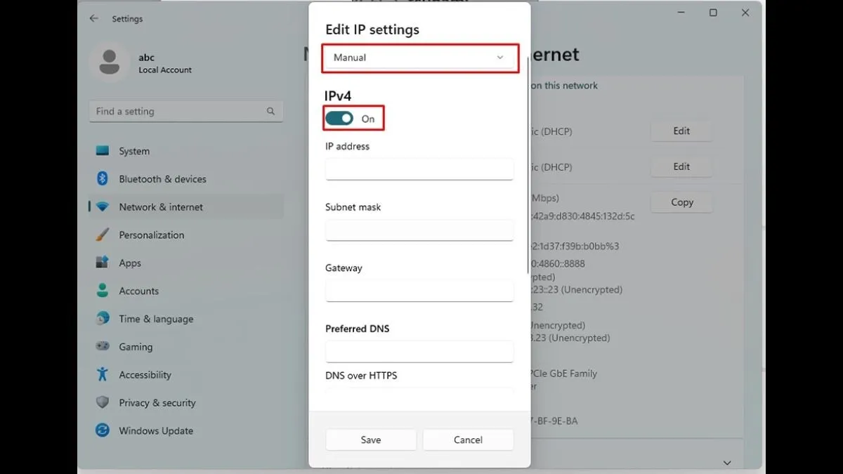 Cấu hình IP tĩnh để tránh xung đột DHCP