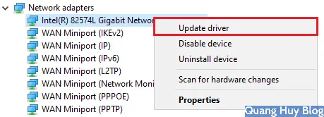 Lựa chọn chế độ cập nhật trình điều khiển từ bộ nhớ máy tính cục bộ