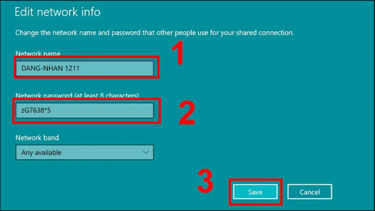 Lưu lại các thông số cấu hình sau khi đã hoàn tất việc nhập liệu