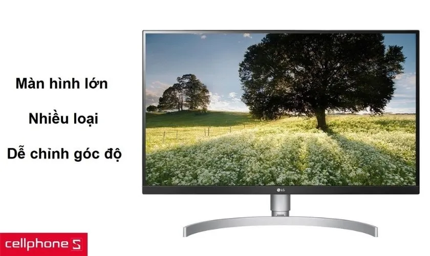 Công nghệ IPS mang lại góc nhìn rộng và màu sắc chính xác