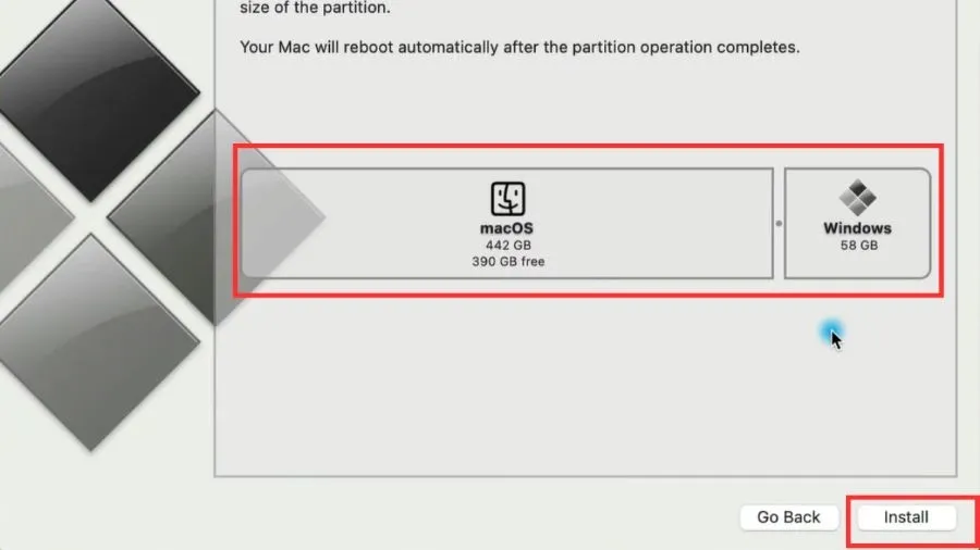 Màn hình lựa chọn phân vùng khởi động giúp người dùng dễ dàng chuyển đổi hệ điều hành