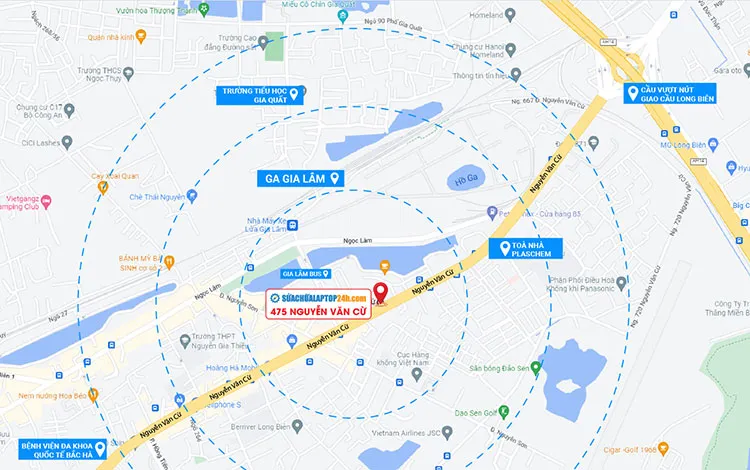 Vị trí Sửa máy tính Long Biên trên bản đồ