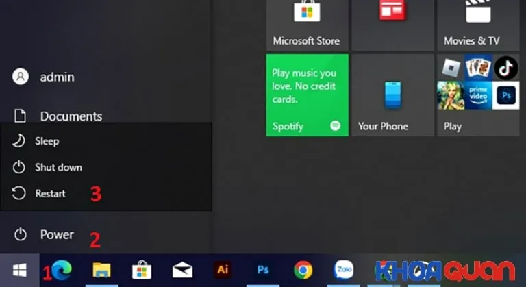 Thao tác khởi động lại laptop Dell để sửa lỗi mạng nhanh chóng