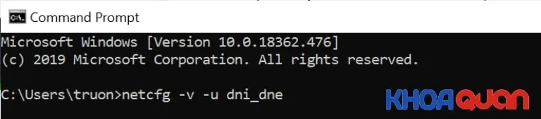 Tiếp tục lệnh cấu hình lại network để sửa lỗi mất kết nối WiFi