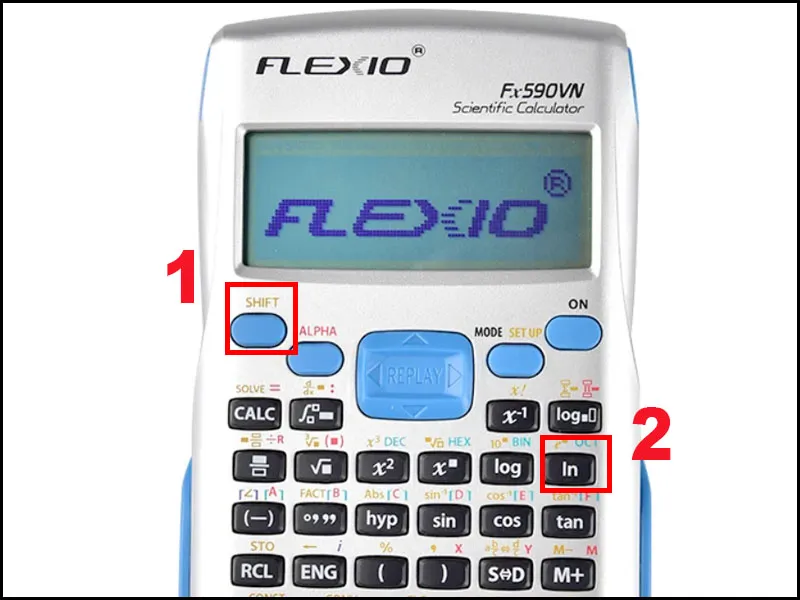 Cách bấm máy tính logarit 580 tự nhiên