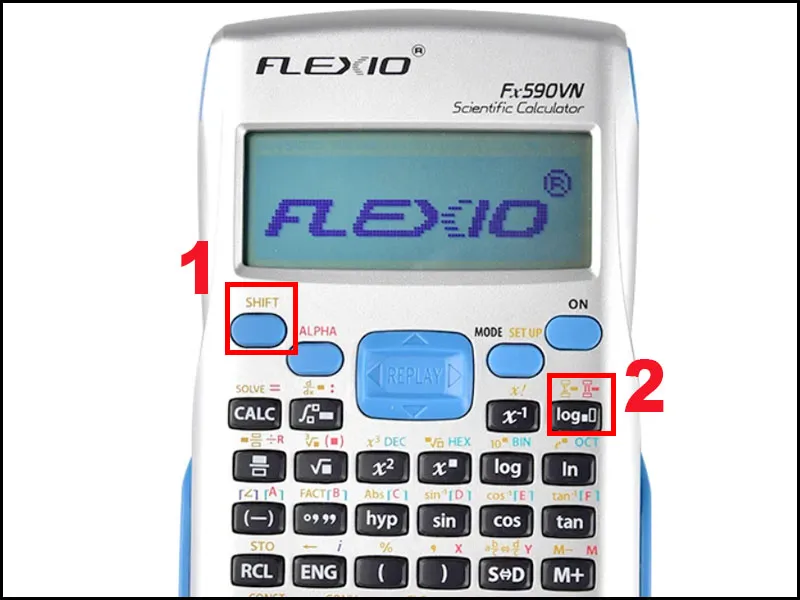 Cách bấm máy tính logarit 580