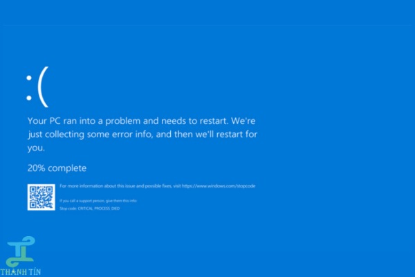 Không thể khởi động do máy tính bị lỗi màn hình xanh