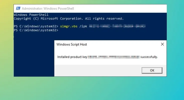Thực hiện lệnh rearm trong PowerShell để gia hạn thời gian sử dụng
