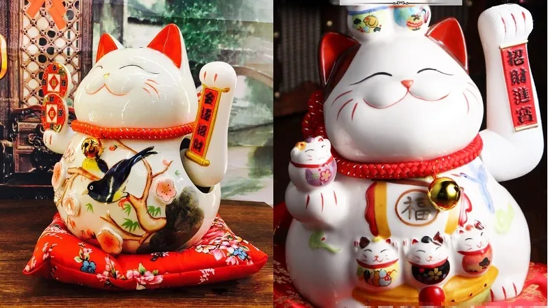 Mèo thần tài giơ tay trái