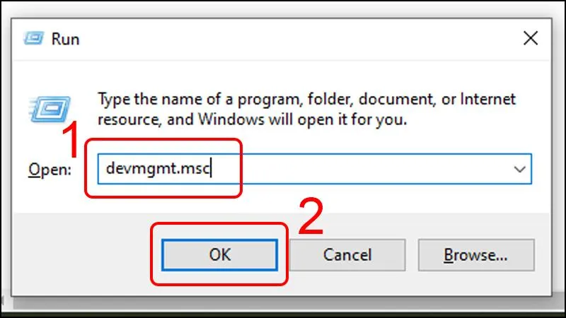Mở giao diện Device Manager để chuẩn bị gỡ lỗi