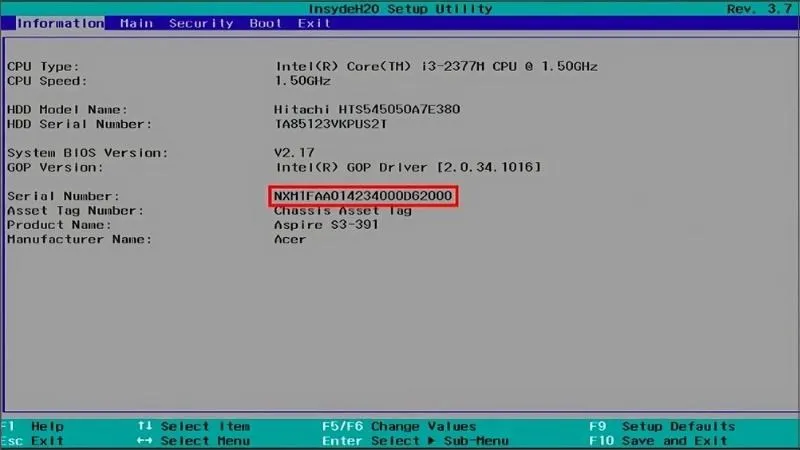 Thông tin System Model hiển thị trong DirectX Diagnostic Tool