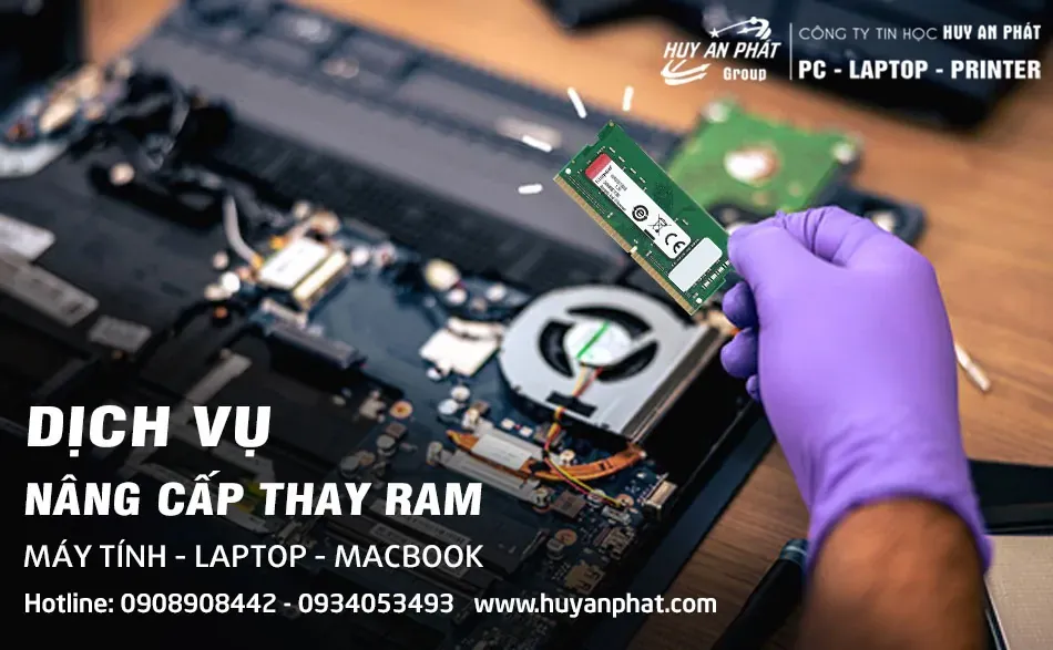 Nâng cấp RAM và SSD cho laptop tại nhà khách hàng Tân Phú