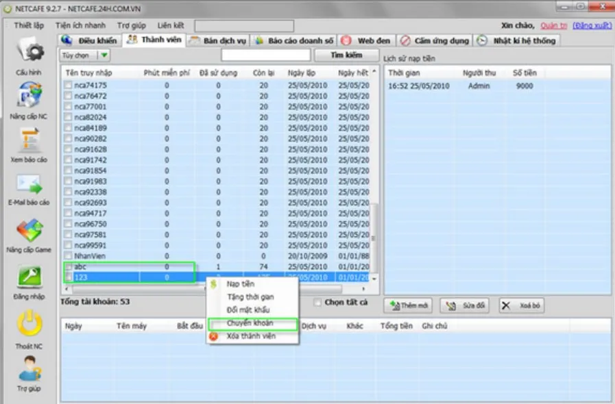 Ứng dụng quản lý tiệm net miễn phí NetCafe