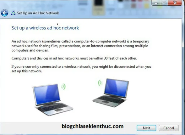 Nhấn Next để xác nhận thiết lập thông số cho mạng wifi
