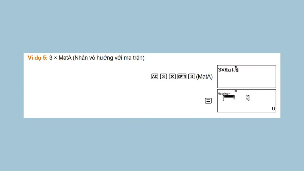 Nhân vô hướng là phép toán đơn giản giúp thay đổi tỷ lệ ma trận