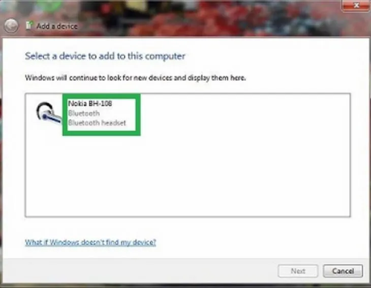 Nhấp chọn đúng tên thiết bị loa để hoàn tất quy trình ghép nối trên hệ thống Windows