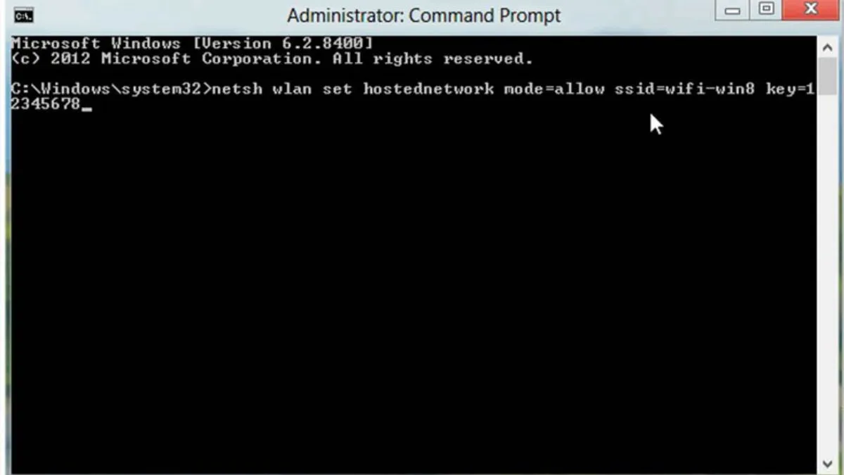 Nhập lệnh khởi động mạng sau khi đã cấu hình thành công tên mạng