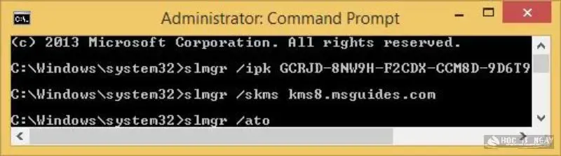 Nhập tiếp key slmgr /ato vào hộp thoại cmd
